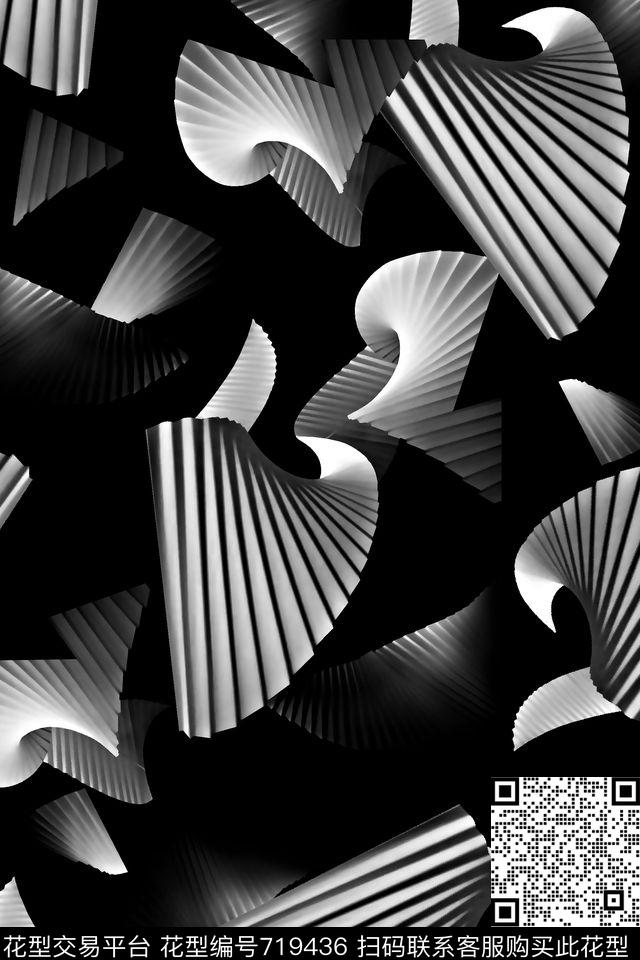 几何拼块纹理男装夹克华亿平台数码印花华亿平台下载（图片编号: 719436） - 瓦栏（Walan）