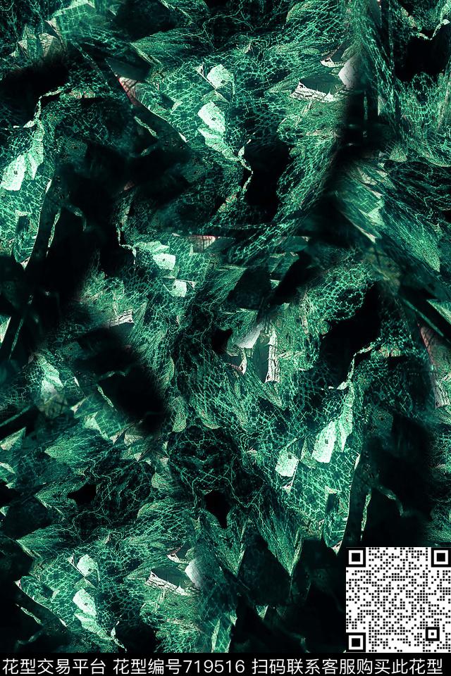 抽象男装肌理数码印花华亿平台下载（图片编号: 719516） - 瓦栏（Walan）