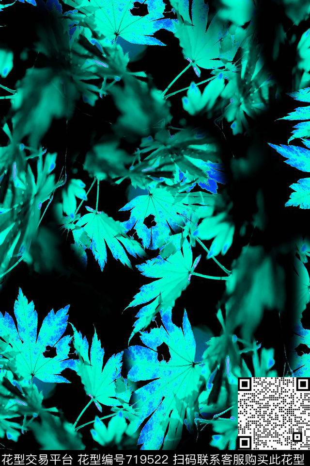 枫叶叶子女装数码印花华亿平台下载（图片编号: 719522） - 瓦栏（Walan）