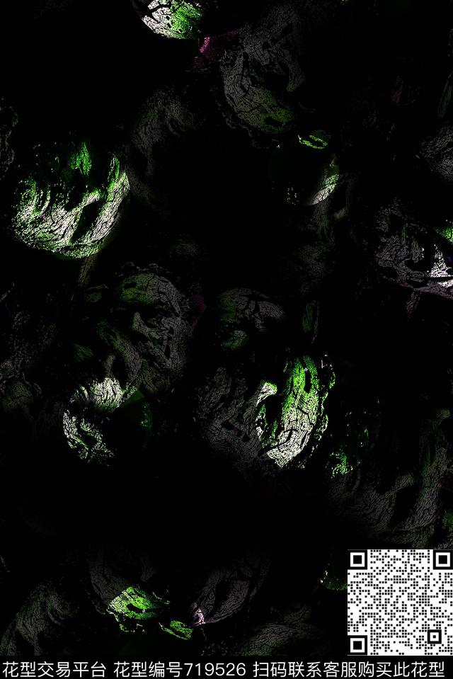 波点抽象男装数码印花华亿平台下载（图片编号: 719526） - 瓦栏（Walan）