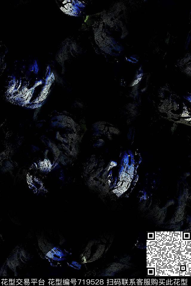 波点抽象男装数码印花华亿平台下载（图片编号: 719528） - 瓦栏（Walan）