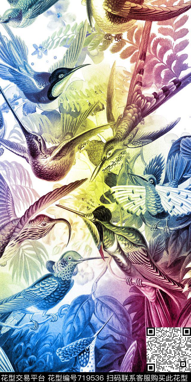 渐变抽象昆虫数码印花华亿平台下载（图片编号: 719536） - 瓦栏（Walan）