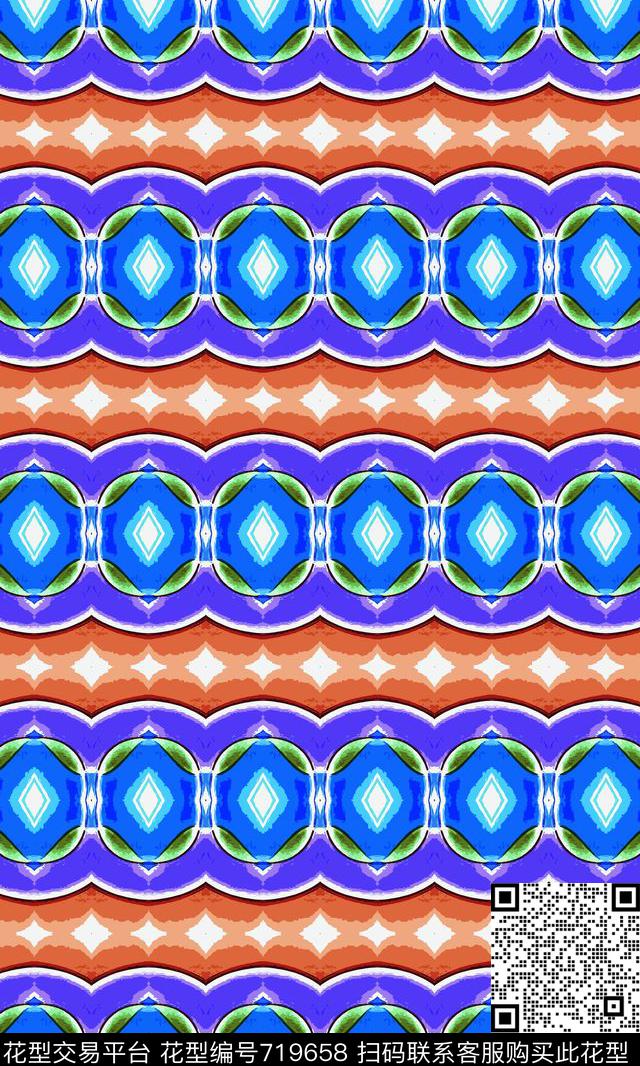 几何炫彩抽象图案几何图案数码印花华亿平台下载（图片编号: 719658） - 瓦栏（Walan）