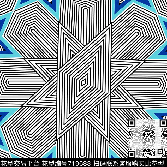 方巾不规则几何几何传统印花华亿平台下载（图片编号: 719683） - 瓦栏（Walan）