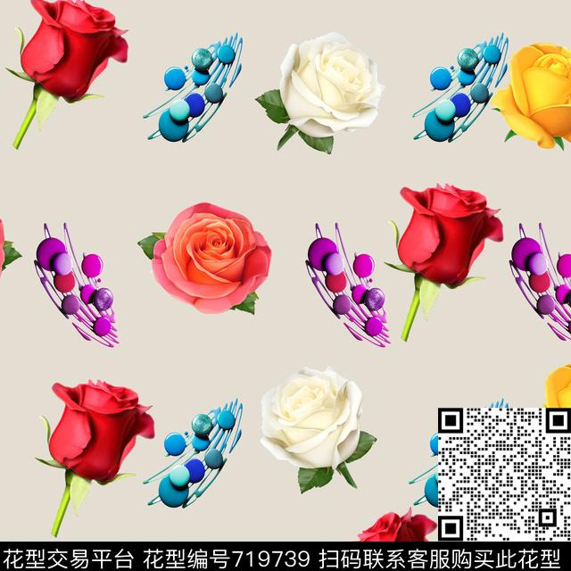 flowercolorisecolorfull数码印花华亿平台下载（图片编号: 719739） - 瓦栏（Walan）