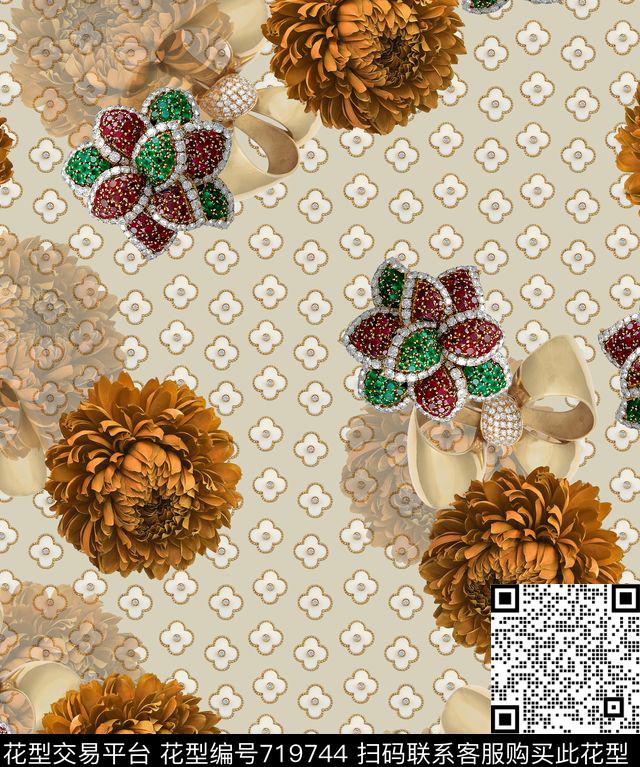 flowercolorisecolorfull数码印花华亿平台下载（图片编号: 719744） - 瓦栏（Walan）