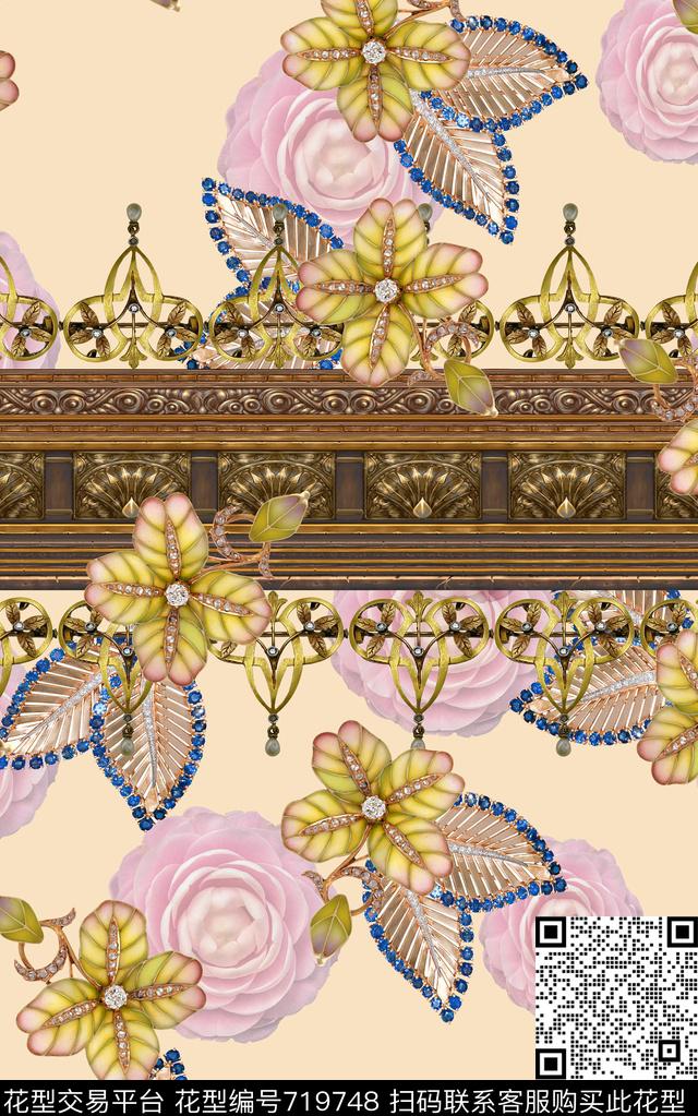 colorisecolorfullflower数码印花华亿平台下载（图片编号: 719748） - 瓦栏（Walan）