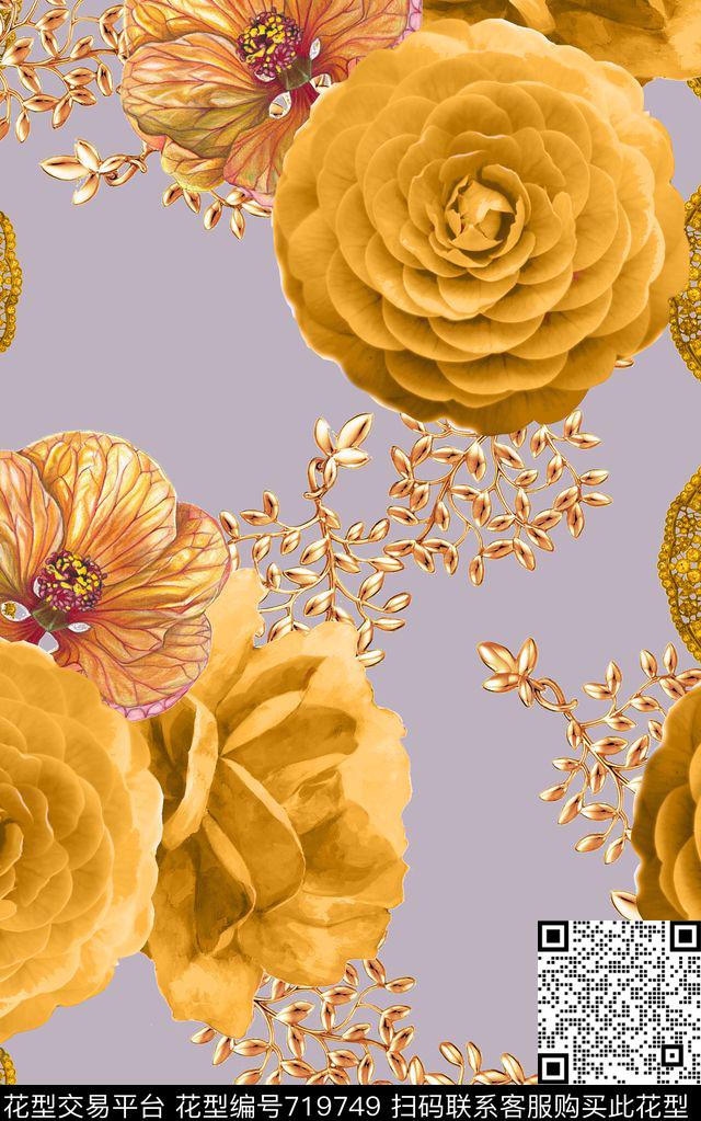 coloriseflowercolorfull数码印花华亿平台下载（图片编号: 719749） - 瓦栏（Walan）