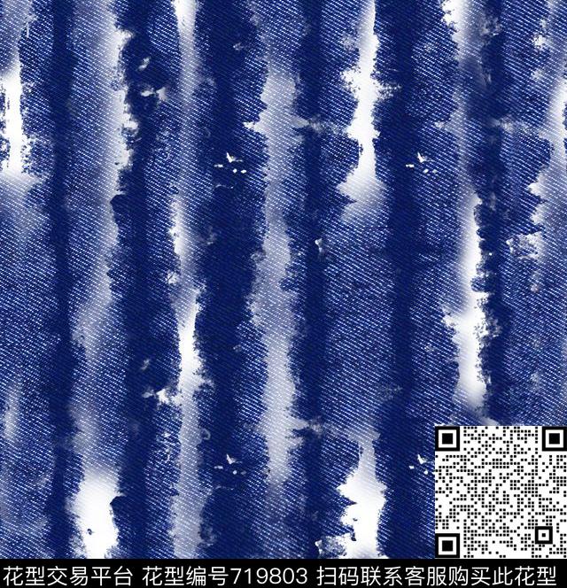 时尚牛仔纹大方数码印花华亿平台下载（图片编号: 719803） - 瓦栏（Walan）