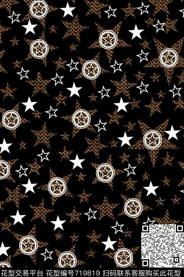 chainstarsgeometric数码印花华亿平台下载（图片编号: 719819） - 瓦栏（Walan）