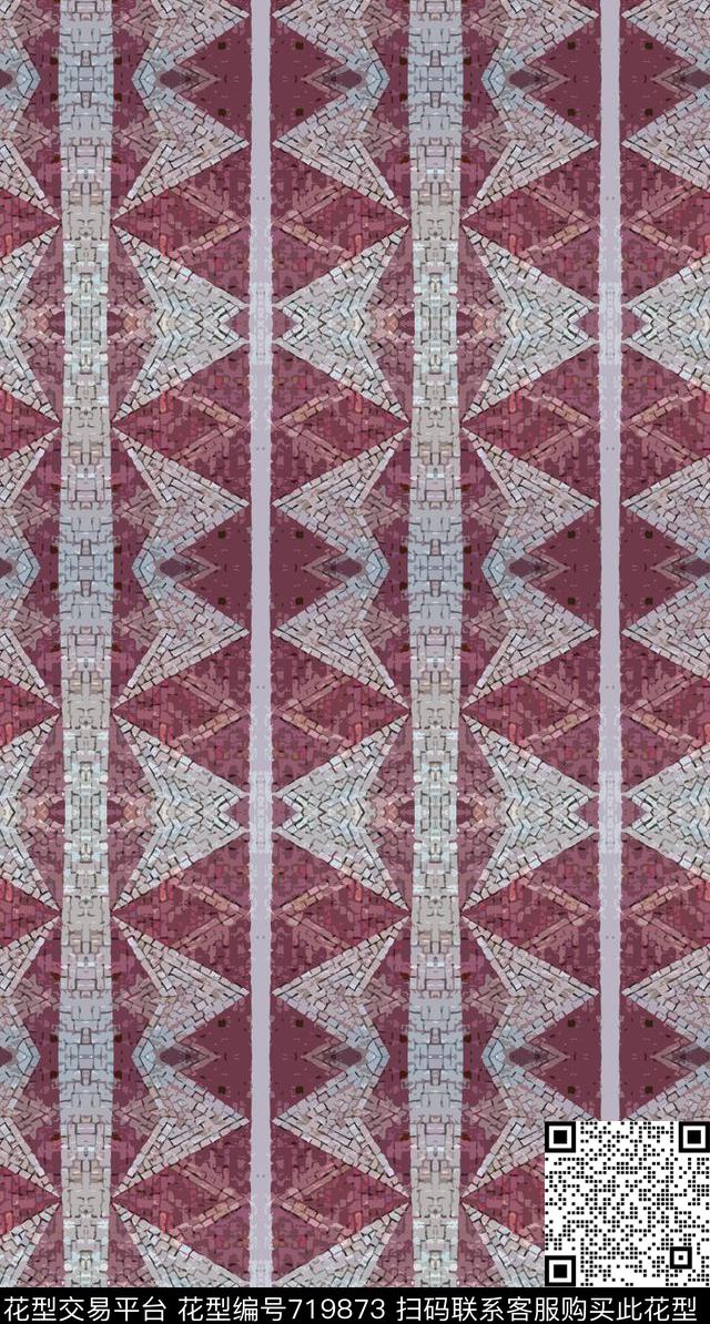 几何图案几何拼接菱形传统印花华亿平台下载（图片编号: 719873） - 瓦栏（Walan）