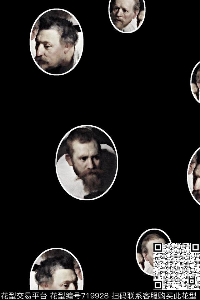 复古人头像男装夹克华亿平台抽象手绘T恤印花卫衣加克华亿平台衬衫裤子华亿平台外套华亿平台羽绒服华亿平台时尚潮流潮牌大牌复古英文字欧美高清数码立体数码印花华亿平台下载（图片编号: 719928） - 瓦栏（Walan）