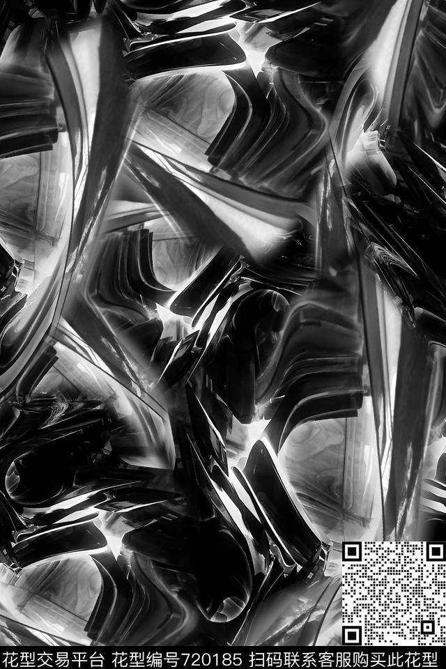 抽象女装男装数码印花华亿平台下载（图片编号: 720185） - 瓦栏（Walan）