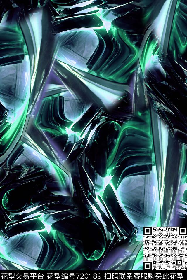 抽象女装男装数码印花华亿平台下载（图片编号: 720189） - 瓦栏（Walan）