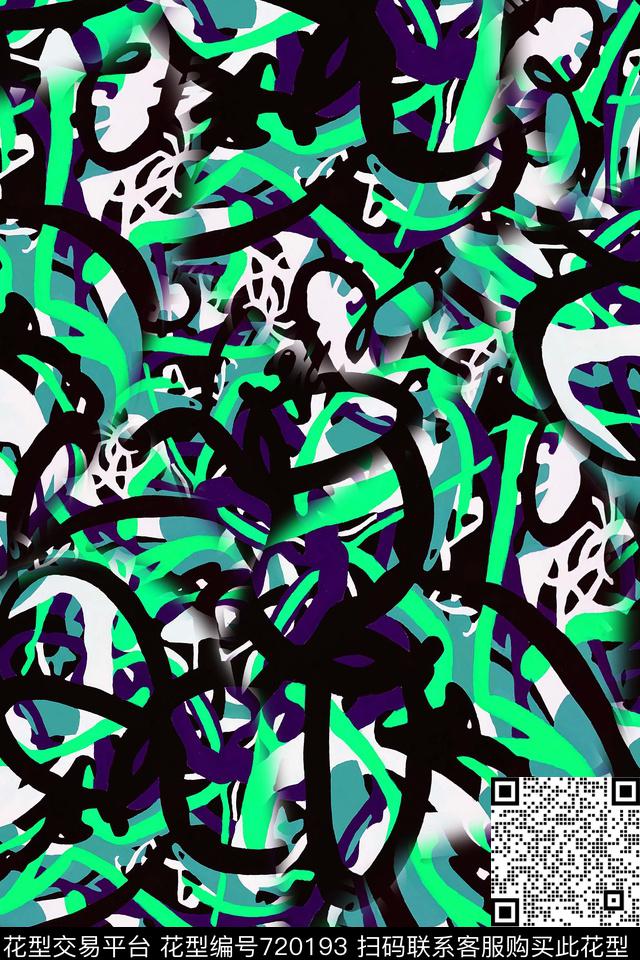 迷彩抽象男装传统印花华亿平台下载（图片编号: 720193） - 瓦栏（Walan）