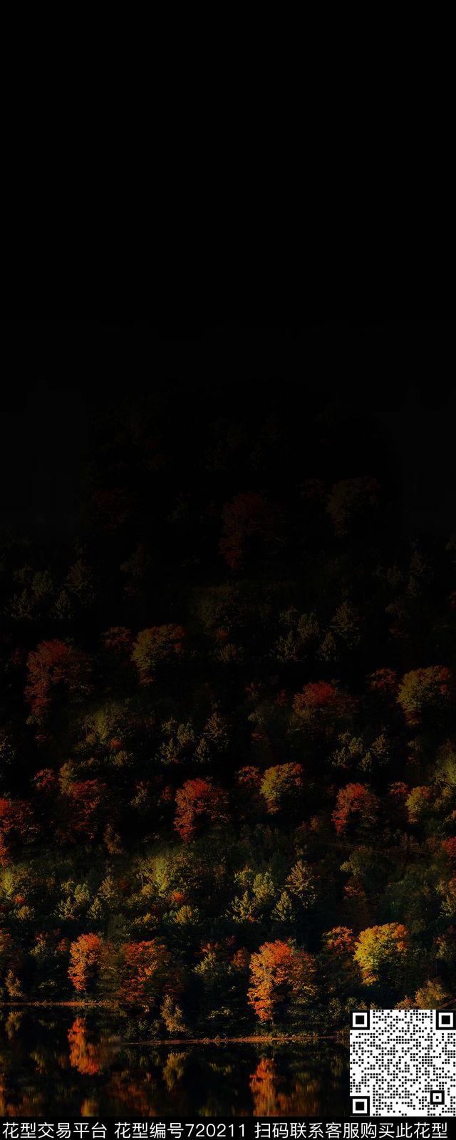 风景森林女装数码印花华亿平台下载（图片编号: 720211） - 瓦栏（Walan）