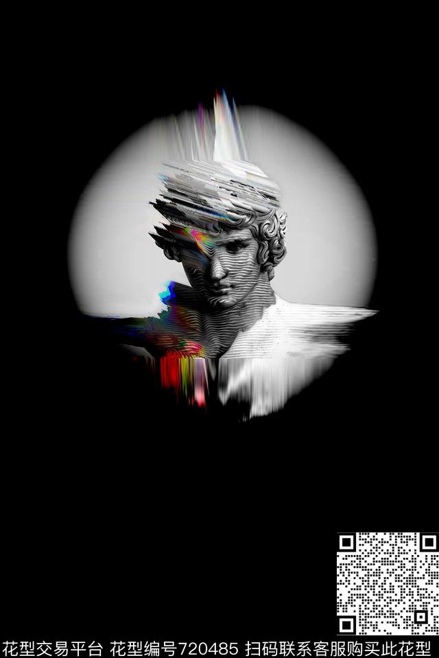 抽象艺术雕塑数码印花华亿平台下载（图片编号: 720485） - 瓦栏（Walan）