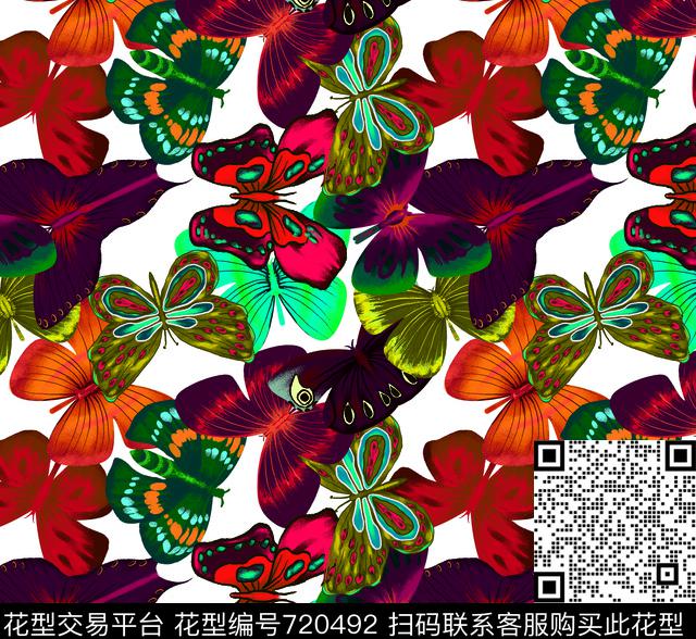 格子抽象花卉数码印花华亿平台下载（图片编号: 720492） - 瓦栏（Walan）