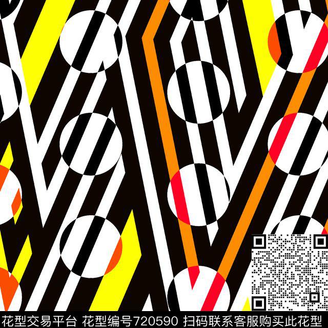 几何菱形Fei-趣味几何数码印花华亿平台下载（图片编号: 720590） - 瓦栏（Walan）