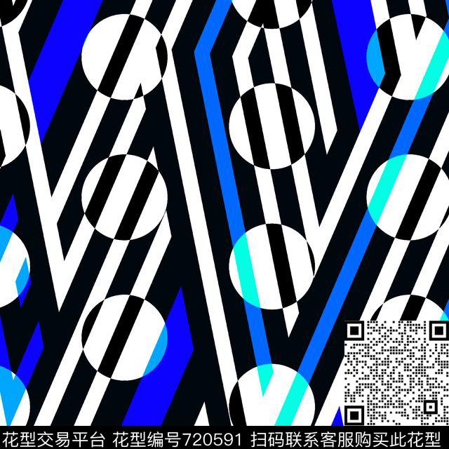 几何菱形Fei-趣味几何数码印花华亿平台下载（图片编号: 720591） - 瓦栏（Walan）