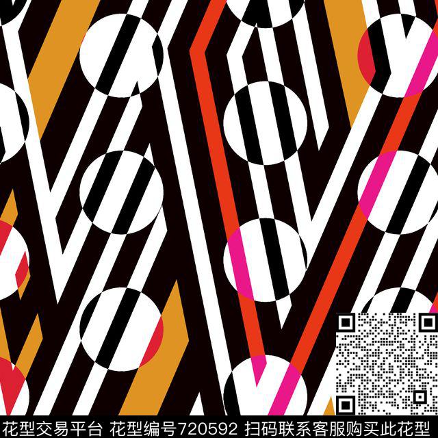 几何菱形Fei-趣味几何数码印花华亿平台下载（图片编号: 720592） - 瓦栏（Walan）