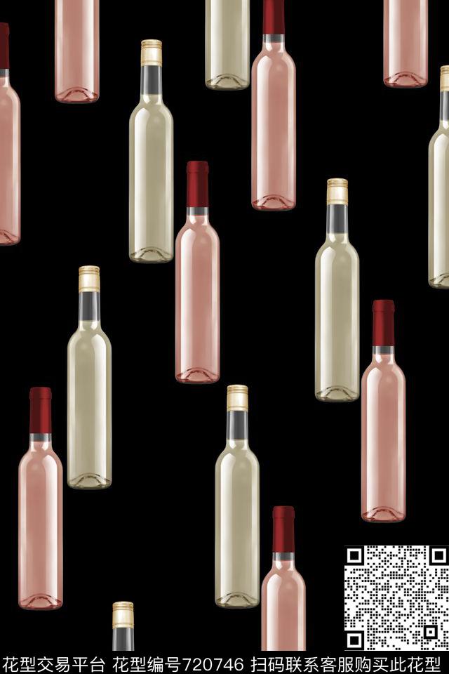时尚趣味休闲玻璃瓶数码印花华亿平台下载（图片编号: 720746） - 瓦栏（Walan）