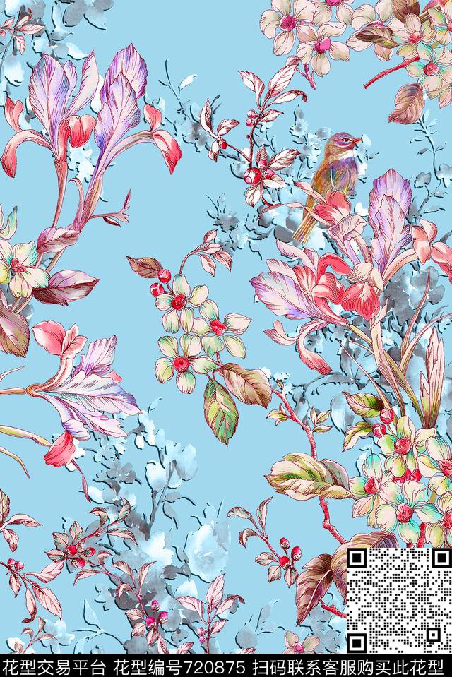 乱花零点--女装时尚数码印花华亿平台下载（图片编号: 720875） - 瓦栏（Walan）