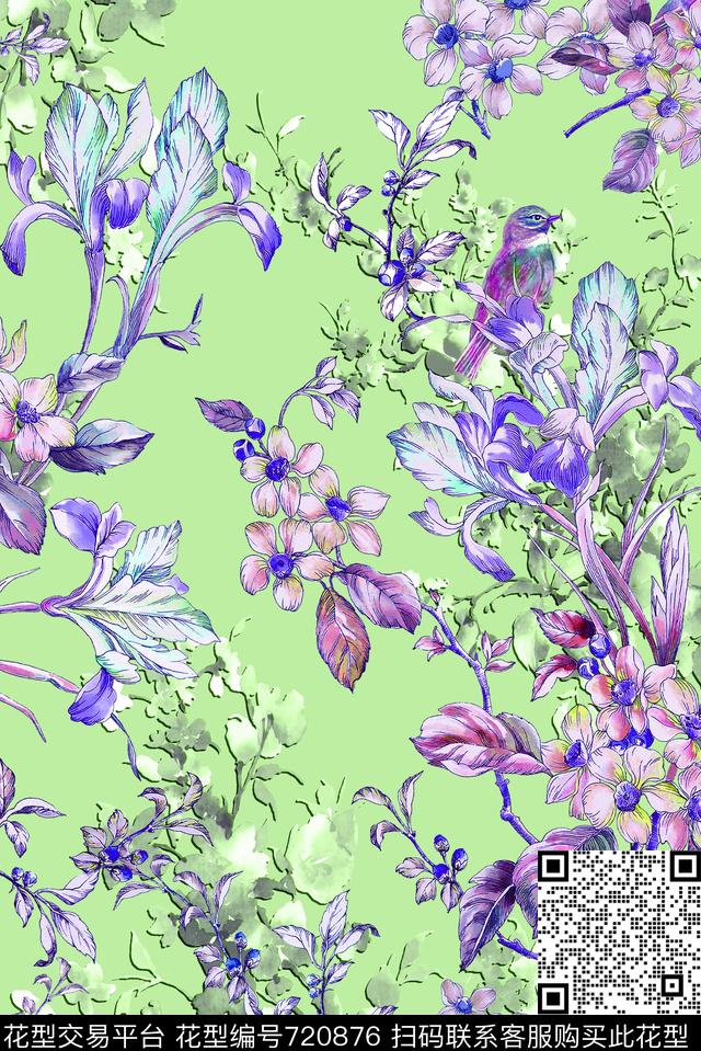 乱花零点--女装时尚数码印花华亿平台下载（图片编号: 720876） - 瓦栏（Walan）