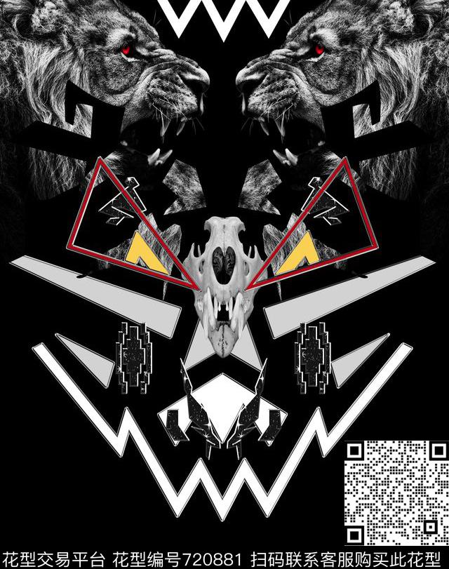 最新男装印花猛兽动物数码印花华亿平台下载（图片编号: 720881） - 瓦栏（Walan）