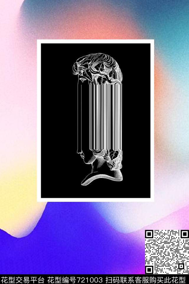 艺术雕塑抽象数码印花华亿平台下载（图片编号: 721003） - 瓦栏（Walan）