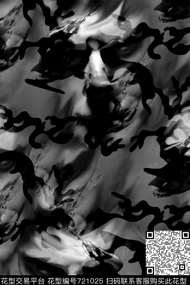 人物像纹理男装夹克华亿平台数码印花华亿平台下载（图片编号: 721025） - 瓦栏（Walan）