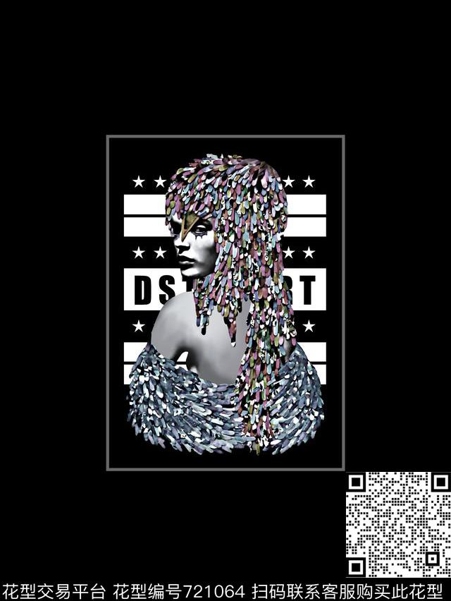 人物像男装T恤华亿平台抽象手绘T恤印花卫衣加克华亿平台衬衫裤子华亿平台外套华亿平台羽绒服华亿平台时尚潮流潮牌大牌复古英文字欧美高清数码立体数码印花华亿平台下载（图片编号: 721064） - 瓦栏（Walan）