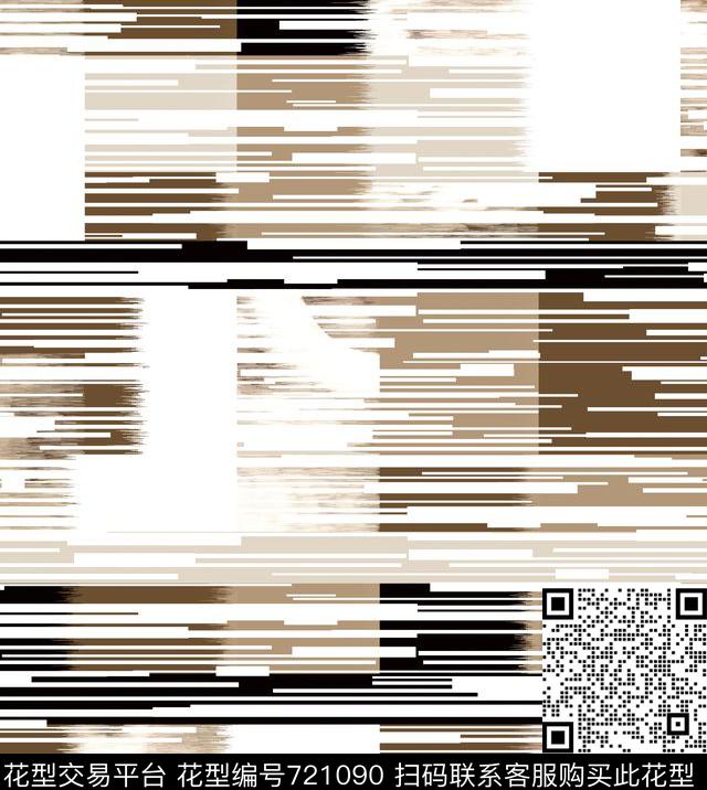 秋冬华亿平台抽象条纹几何传统印花华亿平台下载（图片编号: 721090） - 瓦栏（Walan）