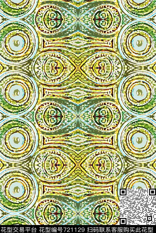 迷彩图案条纹混搭圆圈数码印花华亿平台下载（图片编号: 721129） - 瓦栏（Walan）