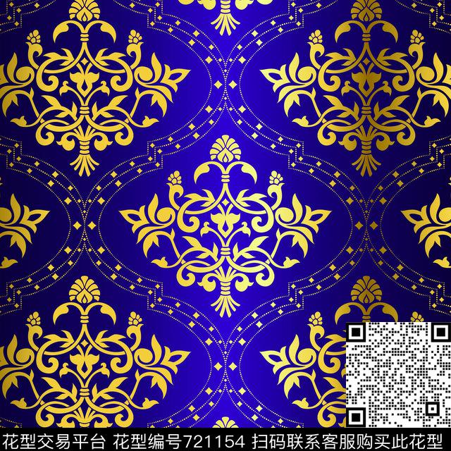定位花民族风抽象数码印花华亿平台下载（图片编号: 721154） - 瓦栏（Walan）