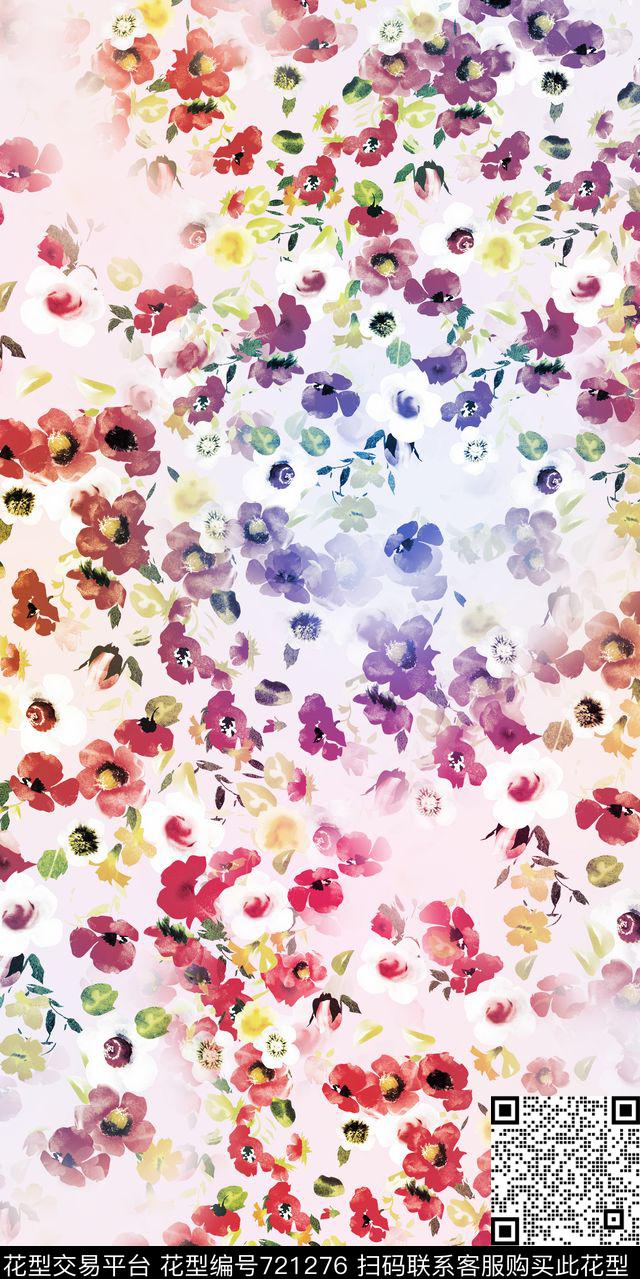 花朵乱花小碎花数码印花华亿平台下载（图片编号: 721276） - 瓦栏（Walan）