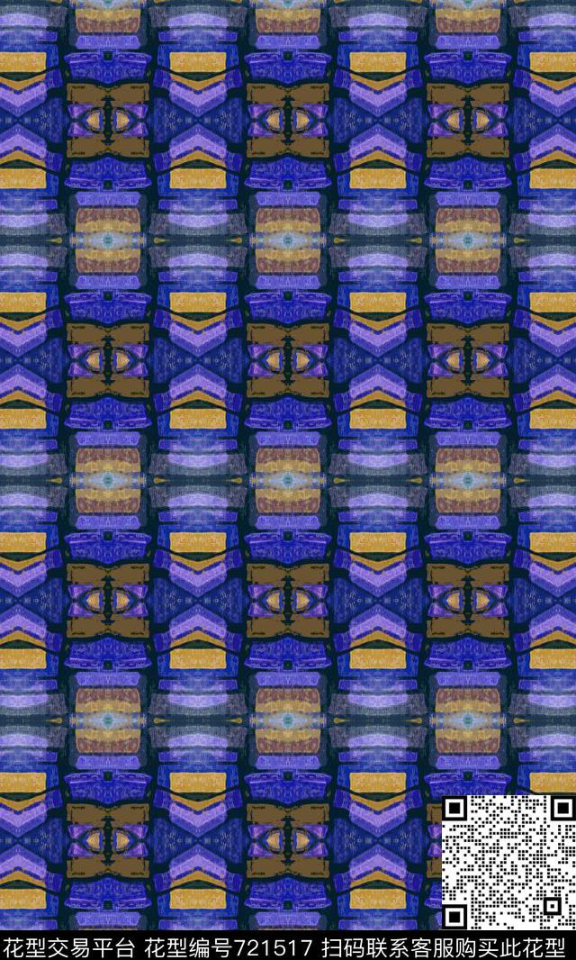 条纹混搭不规则几何几何图案传统印花华亿平台下载（图片编号: 721517） - 瓦栏（Walan）