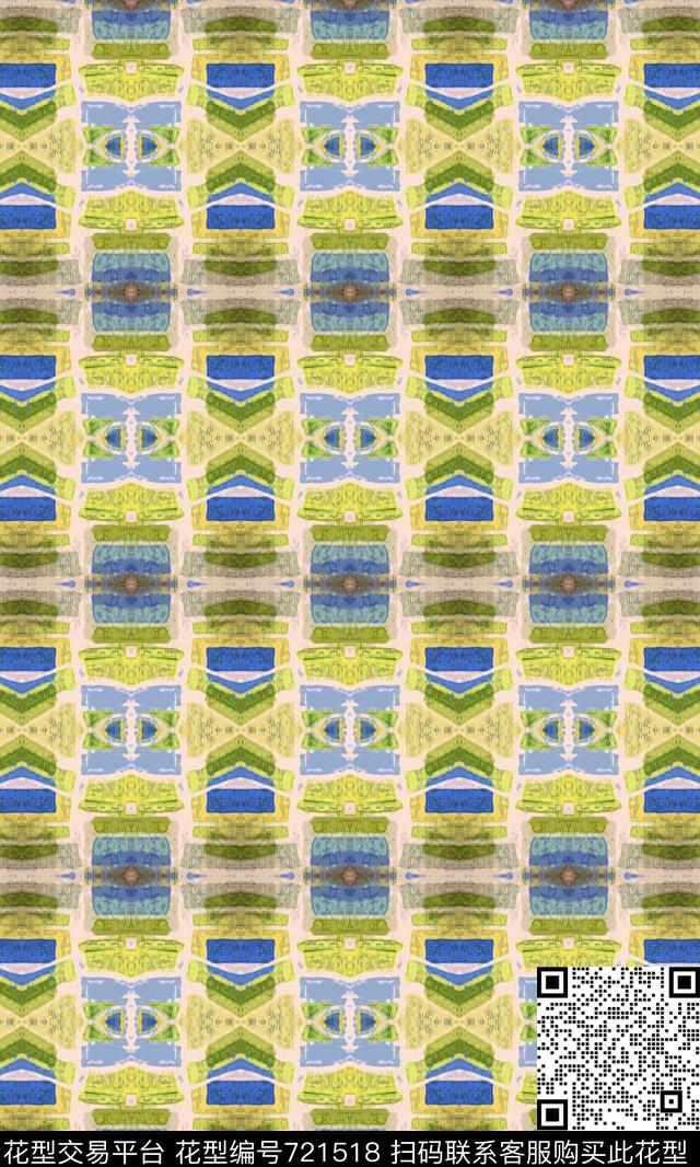 条纹混搭不规则几何几何图案传统印花华亿平台下载（图片编号: 721518） - 瓦栏（Walan）