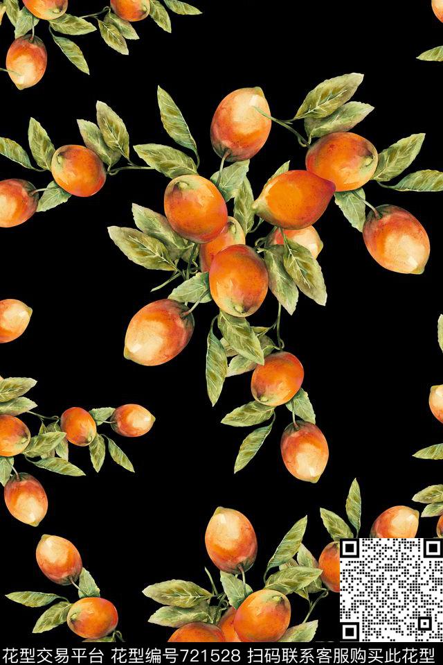 手绘复古清爽数码印花华亿平台下载（图片编号: 721528） - 瓦栏（Walan）