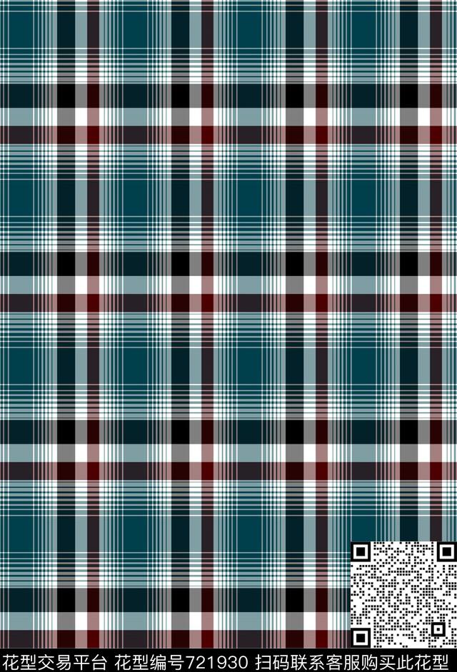 格子苏格兰格渐变传统印花华亿平台下载（图片编号: 721930） - 瓦栏（Walan）