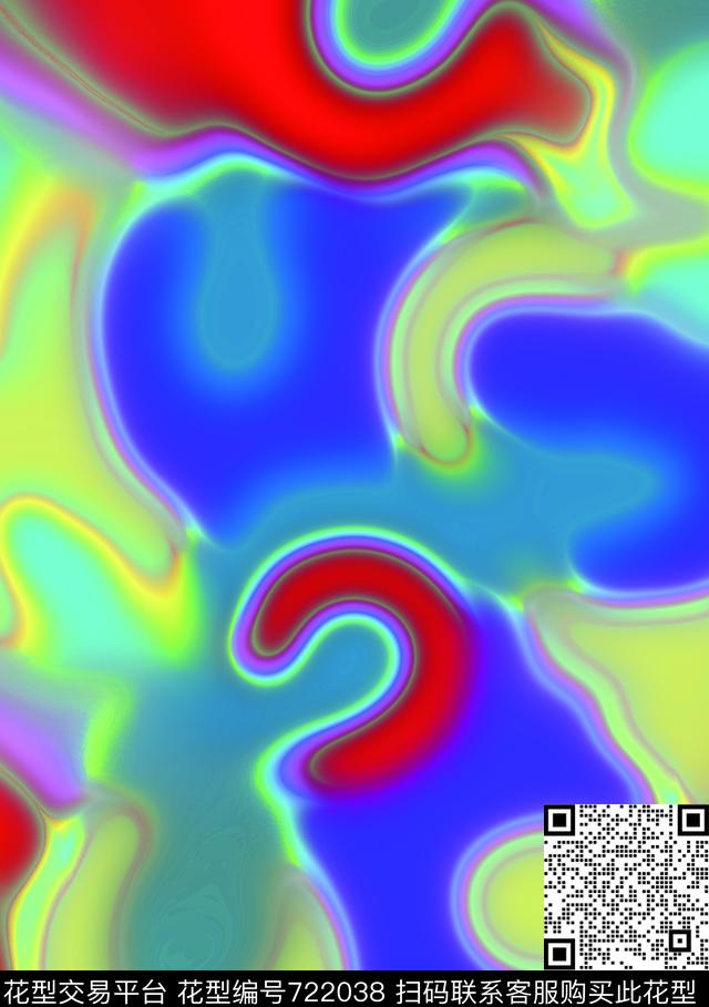 格子抽象花卉数码印花华亿平台下载（图片编号: 722038） - 瓦栏（Walan）