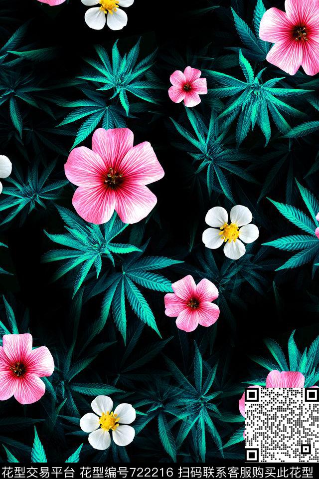 女装复古暗黑数码印花华亿平台下载（图片编号: 722216） - 瓦栏（Walan）