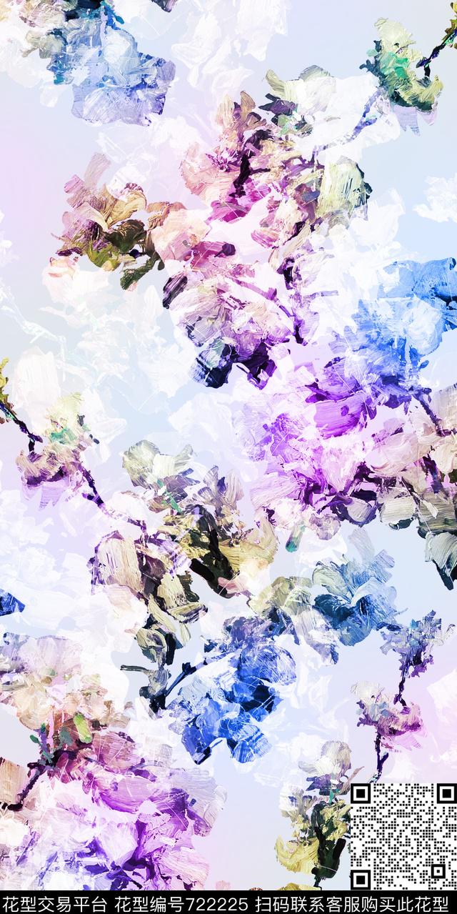 花朵小碎花花卉数码印花华亿平台下载（图片编号: 722225） - 瓦栏（Walan）