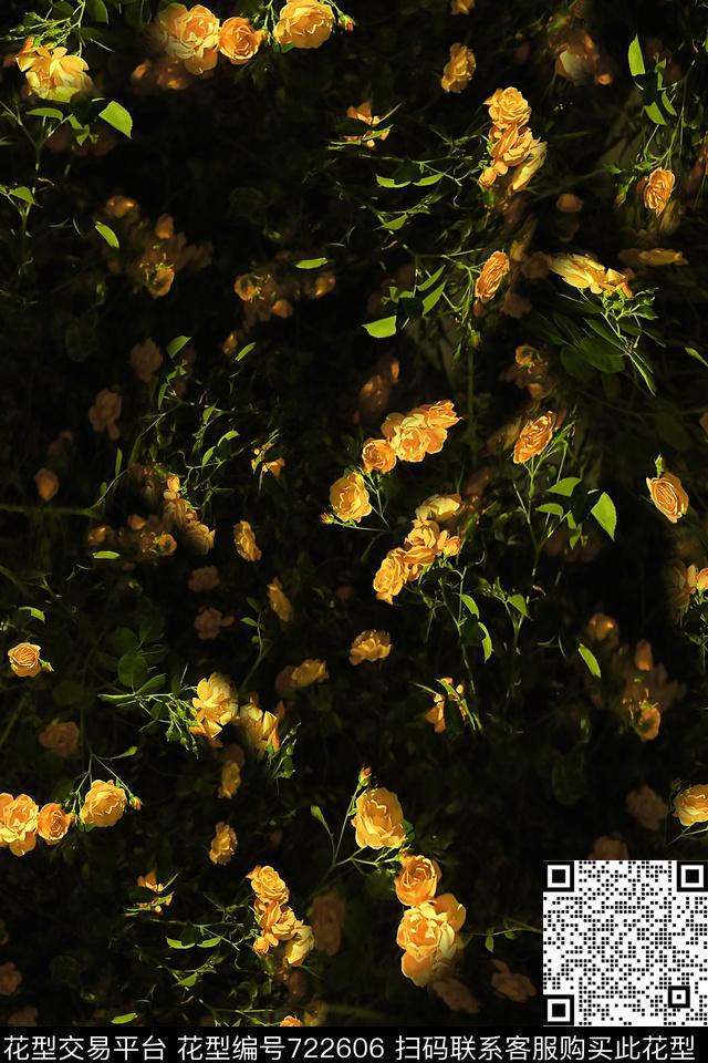 花卉小碎花女装数码印花华亿平台下载（图片编号: 722606） - 瓦栏（Walan）