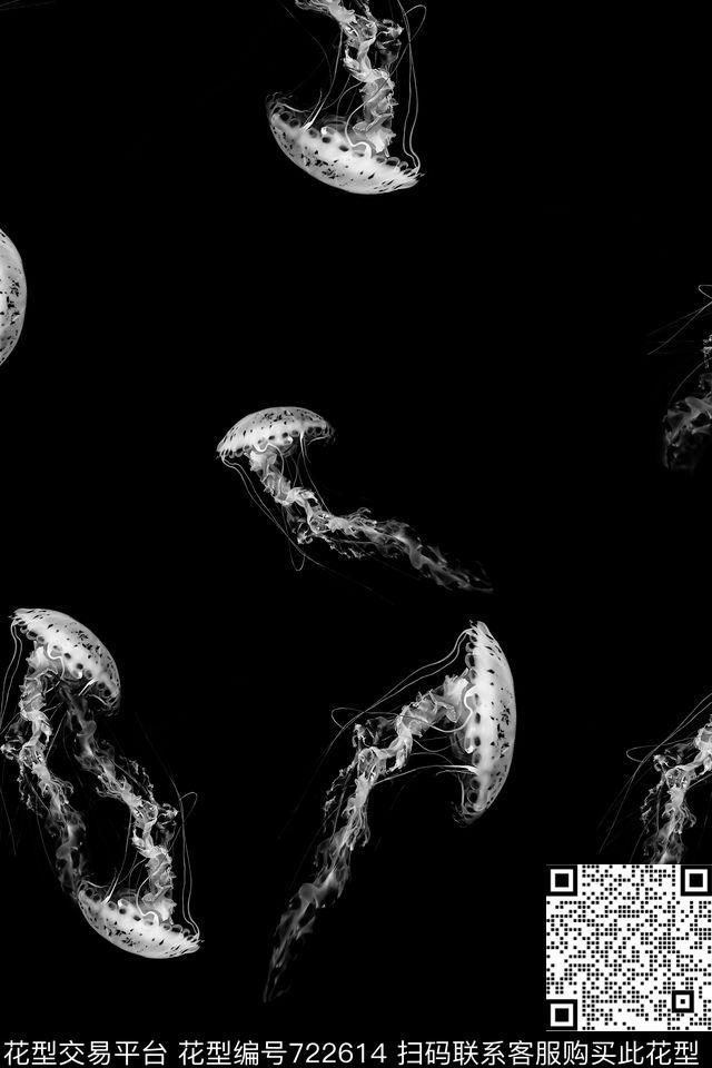水母昆虫男装数码印花华亿平台下载（图片编号: 722614） - 瓦栏（Walan）