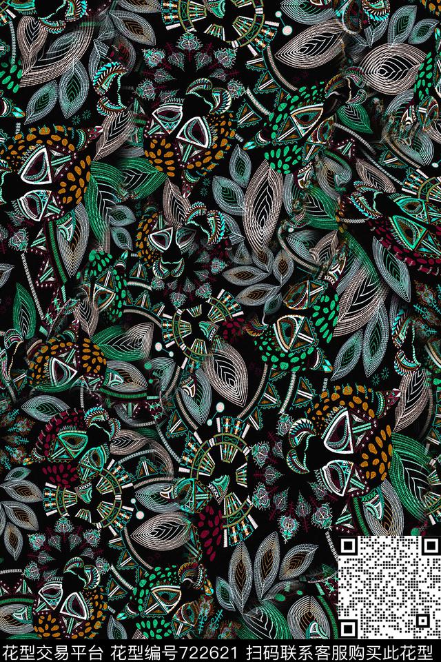 土耳其风格地毯波西米亚数码印花华亿平台下载（图片编号: 722621） - 瓦栏（Walan）