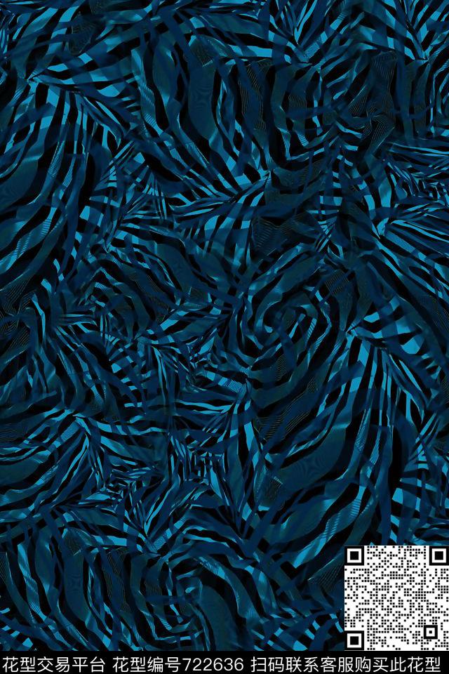 抽象男装肌理数码印花华亿平台下载（图片编号: 722636） - 瓦栏（Walan）