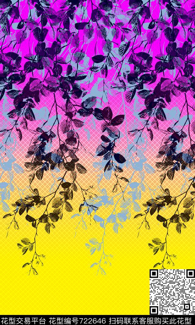 植物线条抽象几何传统印花华亿平台下载（图片编号: 722646） - 瓦栏（Walan）