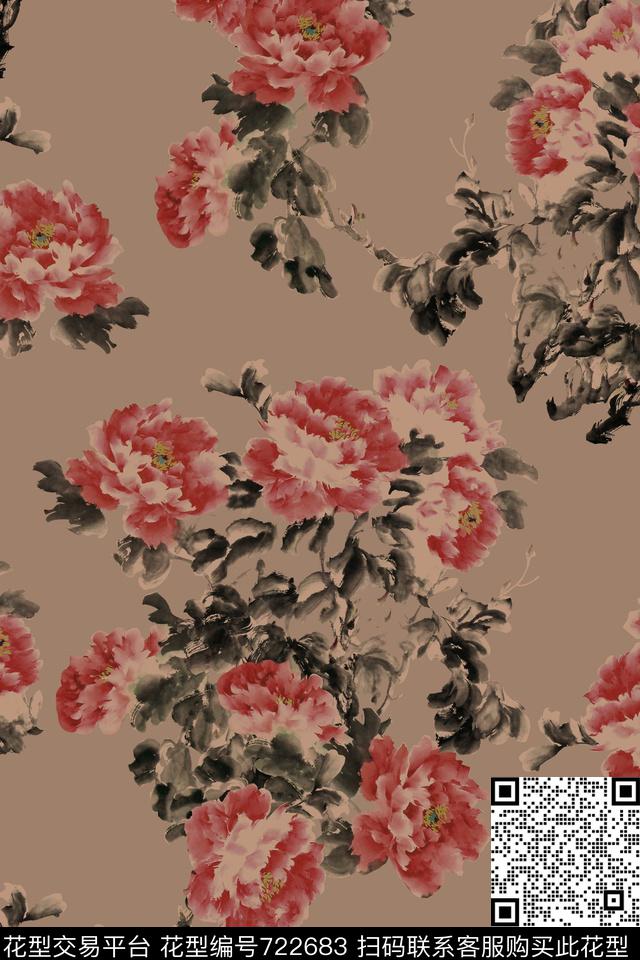 复古满版数码数码印花华亿平台下载（图片编号: 722683） - 瓦栏（Walan）