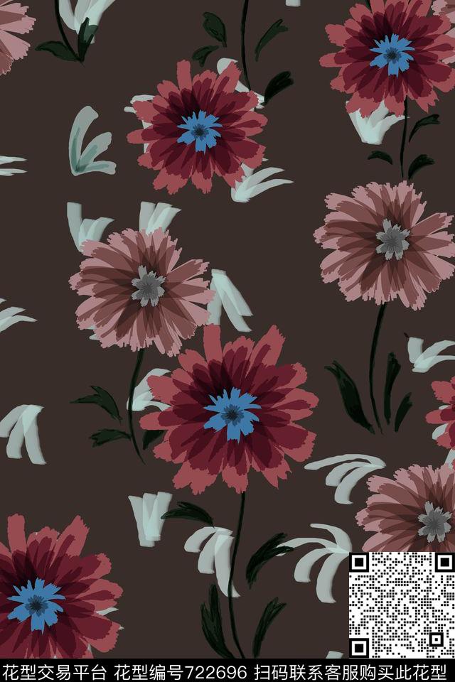 小碎花乱花花瓣数码印花华亿平台下载（图片编号: 722696） - 瓦栏（Walan）